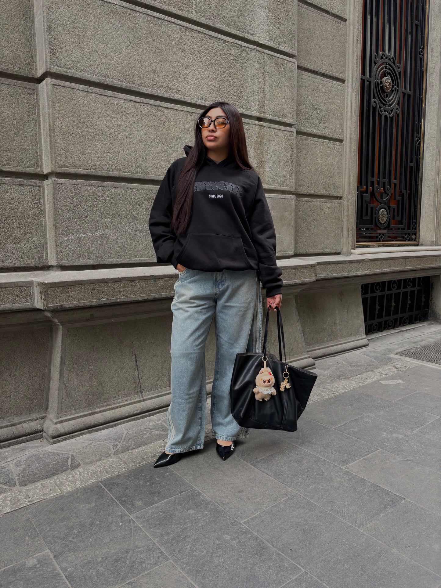 Baggy double lines celeste